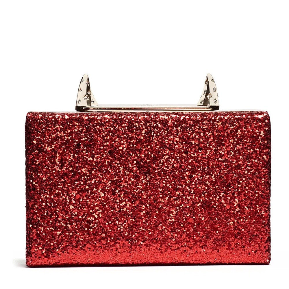Kate spade Place Your Bets Glitter Ravi Horn Clutch